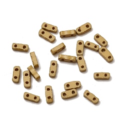 Светло-коричневый 2 Отверстие для выпечки краски стеклянные бусины, прямоугольные, загар, 5x2x1.5 мм, отверстие : 0.7 мм