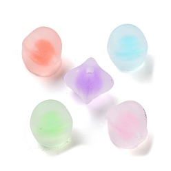 (52) Непрозрачная лаванда Прозрачные акриловые бусины, шарик бисером, матовые, разноцветные, 15x18.5x15 мм, отверстие : 2.7 мм, Около 223 шт / 500 г