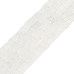 Хрусталь Природных кристаллов кварца нитей бисера, кубические бусины из горного хрусталя, 3.5x3.5x3.5 мм, отверстие : 0.7 мм, около 110 шт / нитка, 15.16'' (38.5 см)