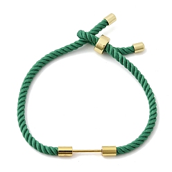 Морско-зеленый 3мм круглые нейлоновые миланские шнуры для изготовления ожерелий, с латунной фурнитурой , золотые, долговечный, стойки покрытие, цвета морской волны, 8.03 дюйм (20.4 см)