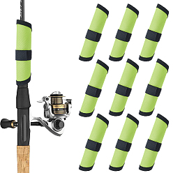 Yellow Green Oxford Fabric Fishing Lure Protective Cover, Flat Round, Yellow Green, 162x4mm