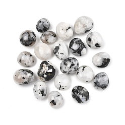 Rainbow Moonstone Бусины из натурального радужного лунного камня, обваленные камни, нет отверстий / незавершенного, самородки, 15~40.5x11~20x7~19 мм