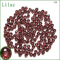 Фиолетовый Имитация Австрийские кристаллические шарики, класс AAA, граненые, рондель, фиолетовые, 6x4 мм, отверстие : 0.7~0.9 мм