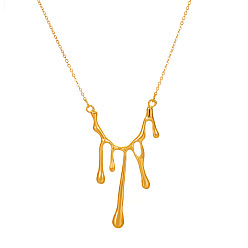 Золотой Ожерелья из сплава расплавленной слезы с подвесками для женщин, золотые, 17.72 дюйм (45 см)