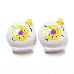 Eye Кабошоны из непрозрачной смолы для Хэллоуина, белые, глаз, 23.5x20x7.5 мм