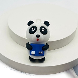 Синий Пластиковые подвески из пвх, панда, синие, 48x28 мм