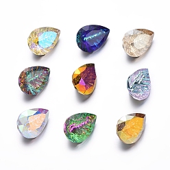 (52) Непрозрачная лаванда K 9 кабошоны из стеклянного страза, остроконечный, граненые, слеза, разноцветные, 10x7x5 мм