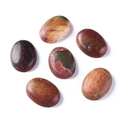 Mixed Stone Gemstone Cabochons, Oval, Mixed Color, Size: about 22mm wide, 30mm long, 6.5~7mm thick