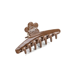 Верблюжий Заколки для волос в форме когтей из ацетата целлюлозы, аксессуары для волос со стразами для женщин и девочек, цветок, верблюжие, 100x50 мм