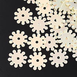 Папайя Оранжевый Аксессуары для орнаментов, пластиковые пайетки / блестки из пвх, горячее колесо, papayawhip, 8~8.5x0.4 мм, Отверстие : 1 мм , около 20000 шт / 500 г