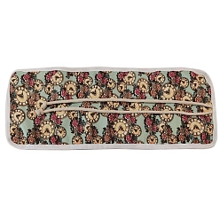 Часы Футляры для вязальных спиц из ткани, дорожный органайзер, сумка для хранения спиц, тунисские крючки и аксессуары для вязания крючком, часы, 51.5x19 см