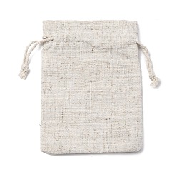 Желтая Старая Ткань  Мешочки для упаковки из хлопка, прямоугольные, старое кружево, 14x9.7x0.35 см