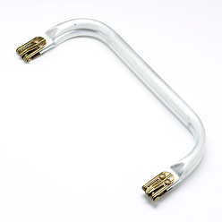 Платина Алюминиевый кошелек рама ручка для сумки швейные ремесла портной канализации, платина, 85x205x21 мм