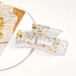 Цветок Пластиковые заколки-коготь для волос для женщин и девочек, цветок, 85x48x40 мм