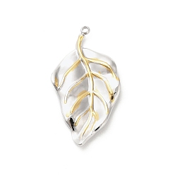 Лист 304 подвески из нержавеющей стали, золотые и нержавеющая сталь цвет, лист, 33x17.5x3 мм, отверстие : 1.6 мм