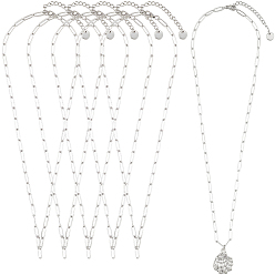 Нержавеющая Сталь Цвет 6 шт. 304 цепочки-скрепки из нержавеющей стали, цвет нержавеющей стали, 18.31 дюйм (46.5 см)