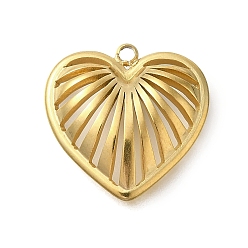 Золотой 304 подвески из нержавеющей стали, шарма сердца, золотые, 17x17x3 мм, отверстие : 1.6 мм