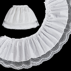 Белый 2 ярдов хлопкового кружева, аксессуары для одежды, белые, 6-1/4 дюйм (158 мм), около 1.99 ярдов (1.82 м) / комплект