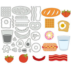 Food Трафареты для резки углеродистой стали, для diy scrapbooking, Фотоальбом, декоративная бумага для тиснения, питание, 139x119x0.8 мм