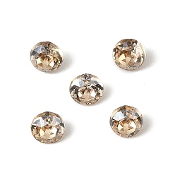 Свет Колорадо Топаз Стеклянные стразы кабошоны, задние и задние, граненые, квадратный, алмаз, свет Колорадо Топаз, 4x3 мм