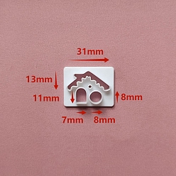 Дом Рождественские пластиковые формы, резцы глины, инструменты для лепки из глины, для серьги решений, дом, 3.1x2.4 см