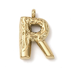 Letter R 304 подвески из нержавеющей стали, письмена, ионное покрытие (ip), Буква R, 22x14.5x4.5 мм, отверстие : 2.5 мм