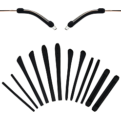 Black 12 Pairs 6 Style Silicone Eyeglasses Ear Grip, Anti Slip Holder, Black, 2pairs/style