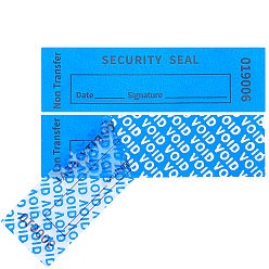 Blue 100Pcs Plastic Stickers, Disposable Security Seal, Blue, 85x25mm
