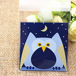 Разноцветный Печатных пластиковые мешки, с клеем, красочный, 10x7 см, односторонняя толщина: 0.035 мм, внутренняя мера: 7x7 см, около 100 шт / упаковка