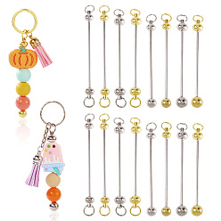 Платиновый & Золотой 16 шт. 8 стили брелок из сплава и железа с возможностью бисероплетения, платиной и золотом, 87.5~98x8.5~10 мм, 2 шт / стиль