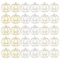 (52) Непрозрачная лаванда 30 шт. 3 цвета осеннее покрытие сплав открытый ободок подвески, тыквенные амулеты с улыбающимся лицом, для diy уф смолы, эпоксидная смола, Прессованные цветочные украшения, разноцветные, 34x31.5x3 мм, отверстие : 3 мм, 10 шт / цвет