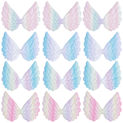 (52) Непрозрачная лаванда 40шт 4 цвета в форме крыла ангела пришиваем нашивки аппликация, украшение для шитья своими руками джинсовой одежды, разноцветные, 73x96x2 мм, 10 шт / цвет