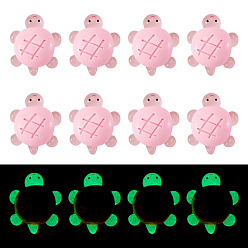Pink 12 шт. светящиеся смоляные кабошоны, для изготовления ювелирных изделий, светится в темноте, черепахи, розовые, 31.5x26.5x10.5 мм