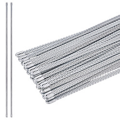 Нержавеющая Сталь Цвет 30шт. оцинкованные стальные трубки для обвязки, корсетные полоски, нижнее белье бюстгальтер свадебное платье швейная фурнитура, цвет нержавеющей стали, 298x4.5x1 мм