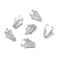 Stainless Steel Color Non-Tarnish 304 Stainless Steel Snap on Bails, Stainless Steel Color, 16x8x10mm, Pin: 2x0.5mm