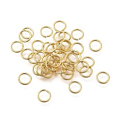 Настоящее золото 18K Латунные кольца прыжок открыт, пропил пилой закругленный, долговечный, без никеля , реальный 18 k позолоченный, 5.5x0.7 мм, 21 датчик, внутренний диаметр: 4.5 мм