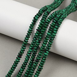 Малахит Синтетического малахита бисер нитей, рондель, 4.5x2 мм, отверстие : 0.8 мм, около 152~158 шт / нитка, 15.35'' (39 см)