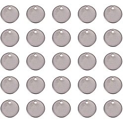 Stainless Steel Color 304 Stainless Steel Stamping Blank Tag Pendants, Flat Round, Stainless Steel Color, 10x0.6mm