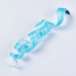 Темно-Голубой Модные женские аксессуары для волос, железные оснастки для волос, с красочными париками из химических волокон, глубокое синее небо, 50x3.25 см