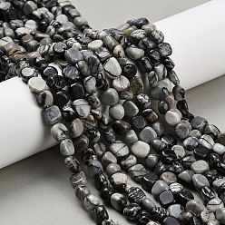 Пикассо Камень Натуральные нити из бисера пикассо, самородки, упавший камень, 8~10x8~10x4.5~6.5 мм, отверстие : 0.8~0.9 мм, около 48~50 шт / нитка, 15.67''~16.18'' (39.8~41.1 см)