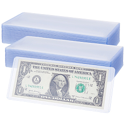 Васильковый Прямоугольный пластиковый держатель для долларовых купюр для коллекционеров, защитная пленка для фотографий банкнот и билетов, васильковый, 76x175x1.5 мм
