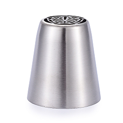 Stainless Steel Color Non-Tarnish Stainless Steel Russian Piping Tips, Cake Decorating Tips, for Cupcake Cookies Birthday Party, Stainless Steel Color, 40.5x37mm, Inner Diameter: 35mm