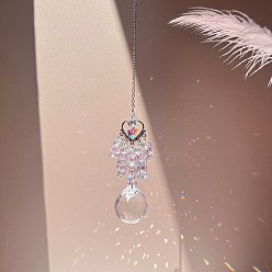 Pink Натуральные кварцевые кристаллы солнечные коллекторы, сердце, розовые, 285 мм