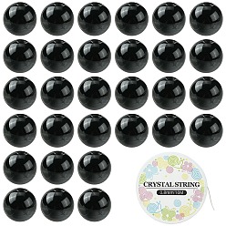 (946F)Морозный цвет внутри  Жонкиль / Непрозрачная зеленая подкладка Эластичные браслеты из бисера из драгоценных камней своими руками, в комплекте крашеные круглые бусины из натурального черного агата и эластичная хрустальная нить, бусины : 6 мм, отверстие : 1 мм, 100 шт / комплект, резьба: 0.8 мм, около 10 м / рулон, 1roll / комплект