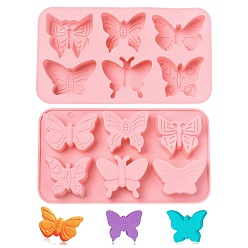 Pink 2Pcs Butterfly Silicone Molds, Pink, 22.5×12.5×2cm