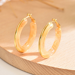 Navajo Blanco 201 Pendientes de aro de acrílico y acero inoxidable para mujer, dorado, blanco navajo