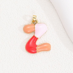 Letter Z Подвески из эмали и сплава, буквенное очарование, золотые, Письмо Z, 25.5x19x3.5 мм, отверстие : 3.5x2.5 мм