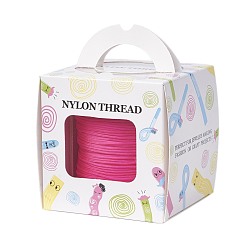 Темно-Розовый Нейлоновая нить с одной нейлоновой нити внутри, сильнее, чем nwir-r006- серии, темно-розовыми, 1.5 мм, около 120.29 ярдов (110 м) / рулон