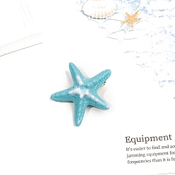 Темно-бирюзовый Заколки для волос из кожи аллигатора, аксессуары для волос для женщин и девочек, морская звезда, темные бирюзовый, 60 мм