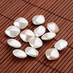 Mixed Color Oval Acrylic Imitation Pearl Beads, Mixed Color, 13x12x5mm, Hole: 0.5mm, about 1170pcs/500g